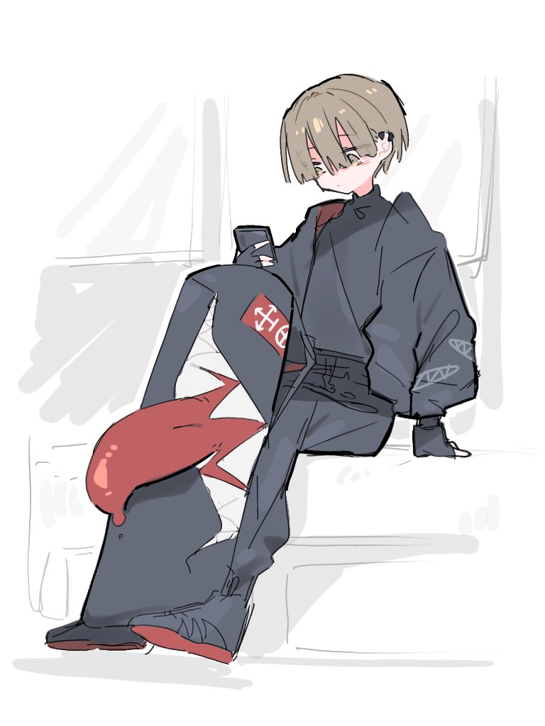 昨日電車でこうやってバック置いてる人見て描きたくて描いちゃった