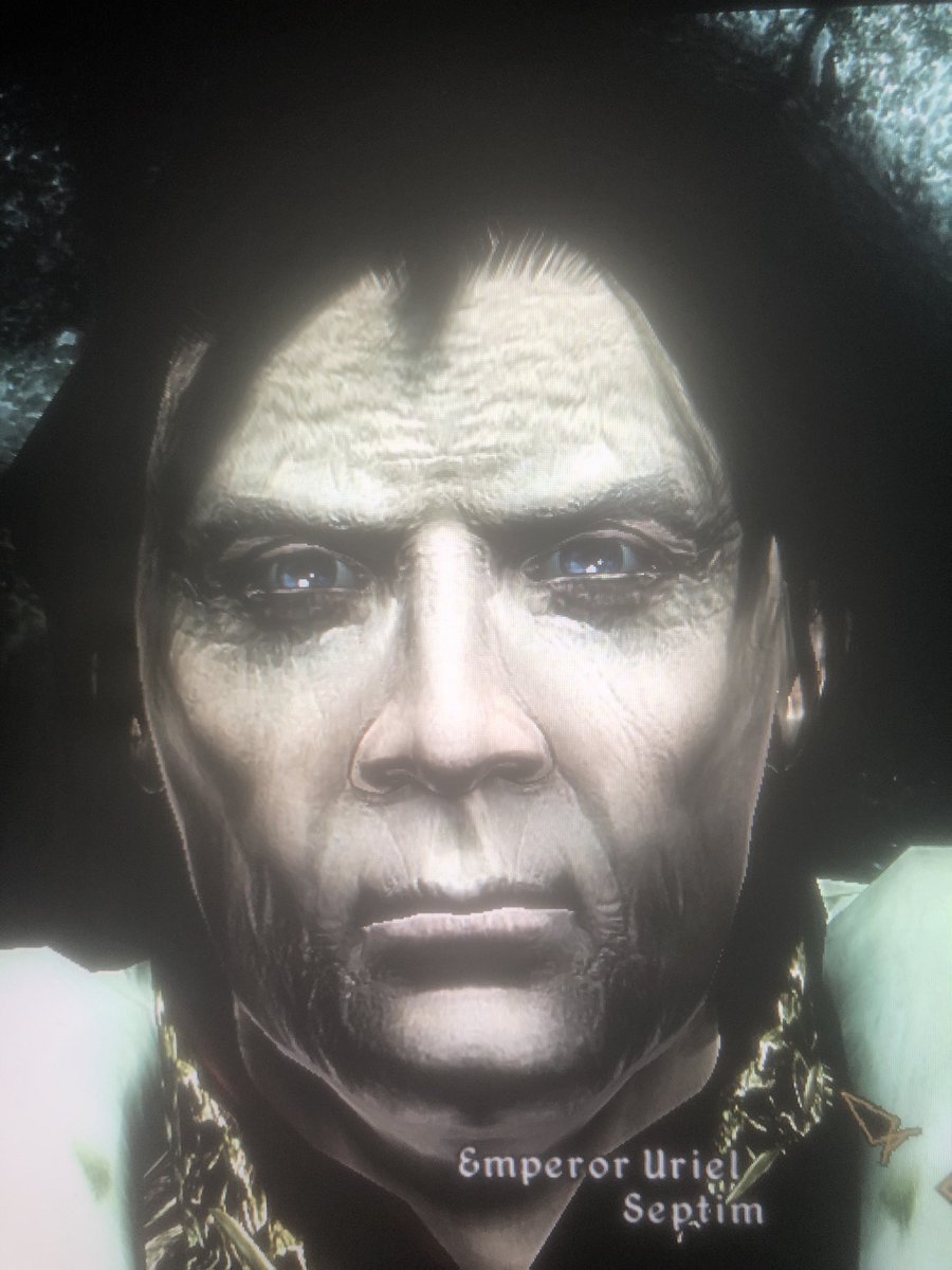 dandy_minx's tweet photo. I over modded oblivion and now the emperor looks like Ozzy Osbourne… thanks Obama https://t.co/RUAUovNNil