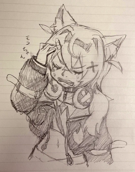 #FWMCpix 
わいもアナログシャーペンでモコちゃん描いた✏️ 