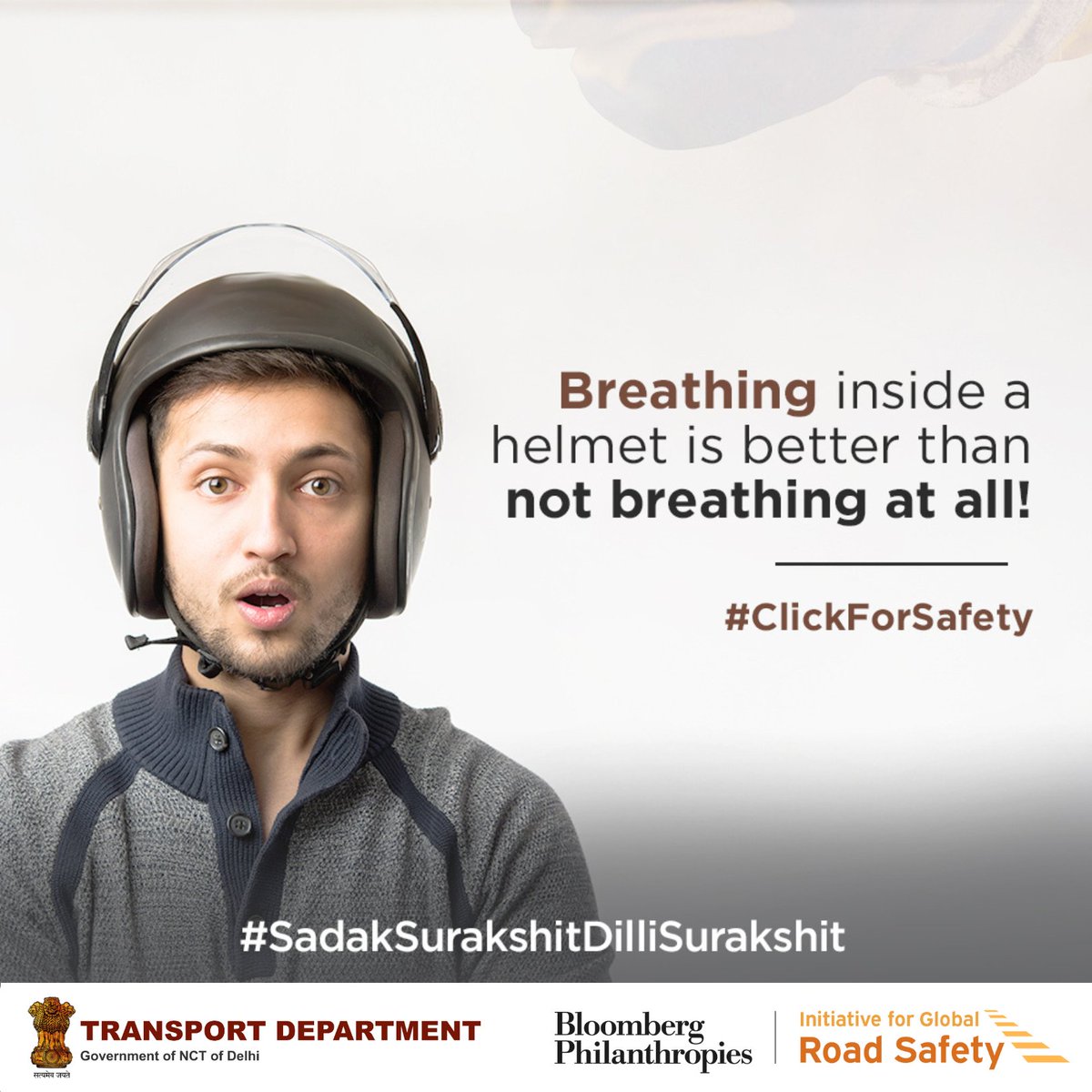 delhiroadsafety's tweet photo. Motorcycle and pillion riders formed 43% of Delhi's road crash fatalities in 2021. Be safe, wear a helmet! #ClickForSafety

Let us make Delhi roads safer, together. #SadakSurakshitDilliSurakshit https://t.co/m9Brz83wX6