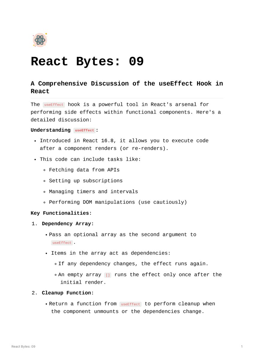 irahuldutta02's tweet photo. 💻 Learning in Bytes 😉 
💡 React Bytes:  09 -  A Comprehensive Discussion of the useEffect Hook in React

#learningInBytes #reactBytes 
@isanketsingh https://t.co/nPBKWhvvWj