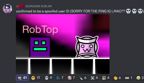 MigMatos7u7's tweet photo. @Ghost_Power_13 Antes de romper ilusiones, no es Robtop en el servidor oficial de Globed lo desmintieron :( https://t.co/4WaWL7W2Bp