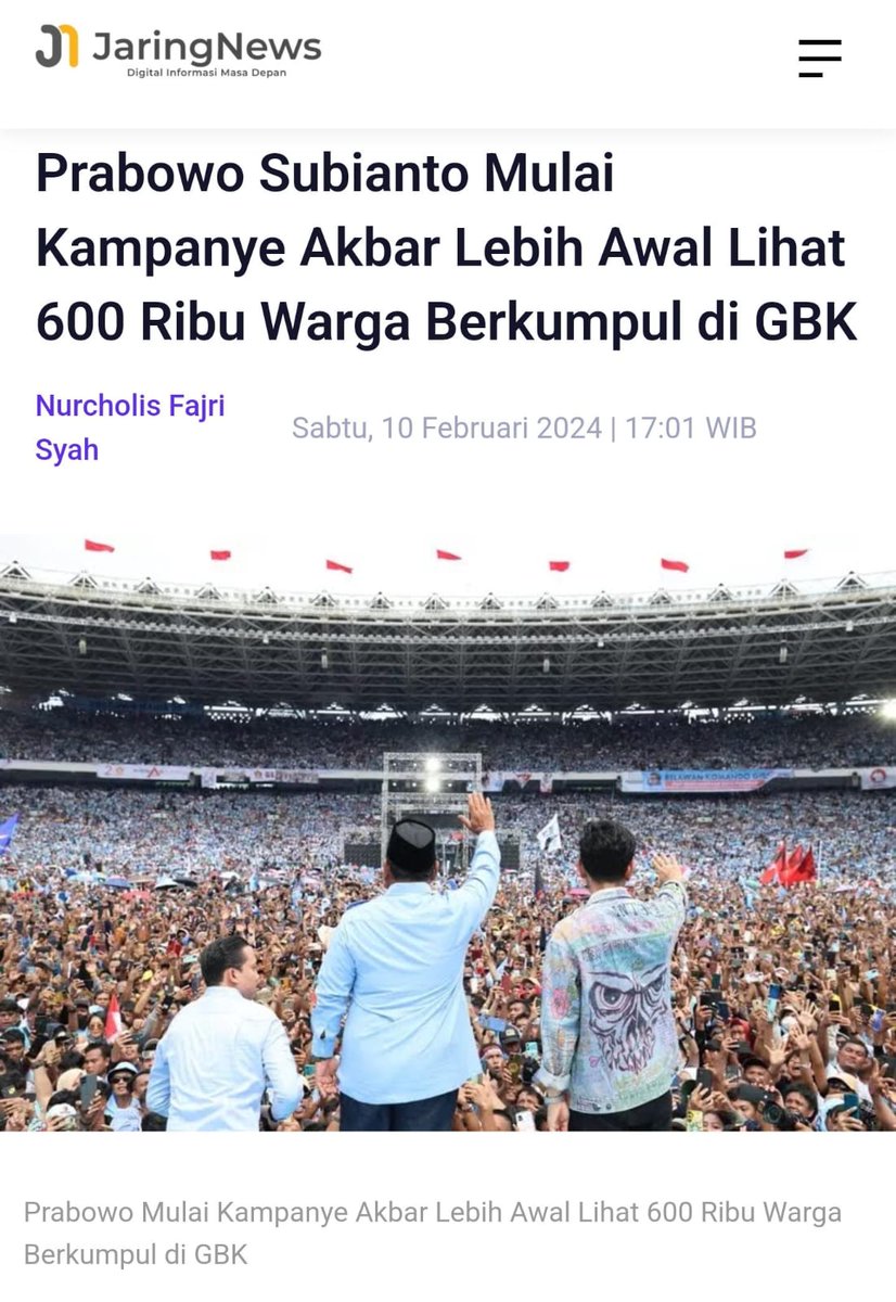 Mantap sobat, KITA2 YesMENANG beri kebijakan inovatif dan progresif sesuai maunya kawan2 muda yang mau pd keberlanjutan yang pasti.
 
 #BerDUAKamuMENANG
 PastiinPERGI KeTPSpagi2