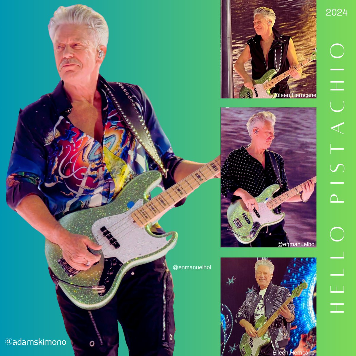 AdamsKimono's tweet photo. We love the tone and color of this Fender Pistachio jazz bass! Adam knows what he wants and those bass lines hit 🎶
thank you 📸 enmanuelhol & eherncane
#AdamClayton #AdamStache #U2 #U2UVsphere #Fender #FenderBass @Fender @BassGuitarWorld @BassMagOnline https://t.co/4z7CI62S6X