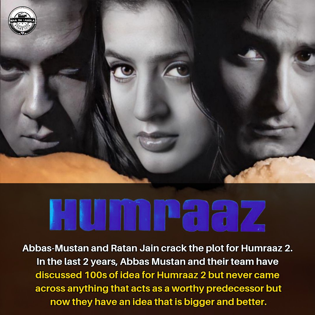 maadalaadlahere's tweet photo. It is not yet clear if it will be a continuation or a new one in the name of a franchise. It is also too early to ask if the original cast will be back or not. 🔥🔥🔥 #Humraaz2
#BobbyDeol #AmeeshaPatel #AkshayeKhanna #Humraaz #AbbasMustan https://t.co/u8uzoFu6Bf