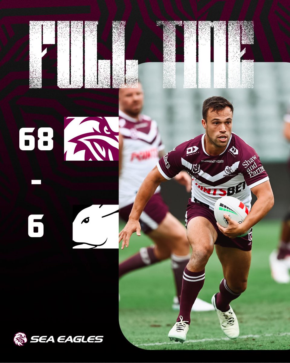 SeaEagles's tweet photo. Good first hit out for the year 🦅 

#GoManly https://t.co/7FbUL3oWJU