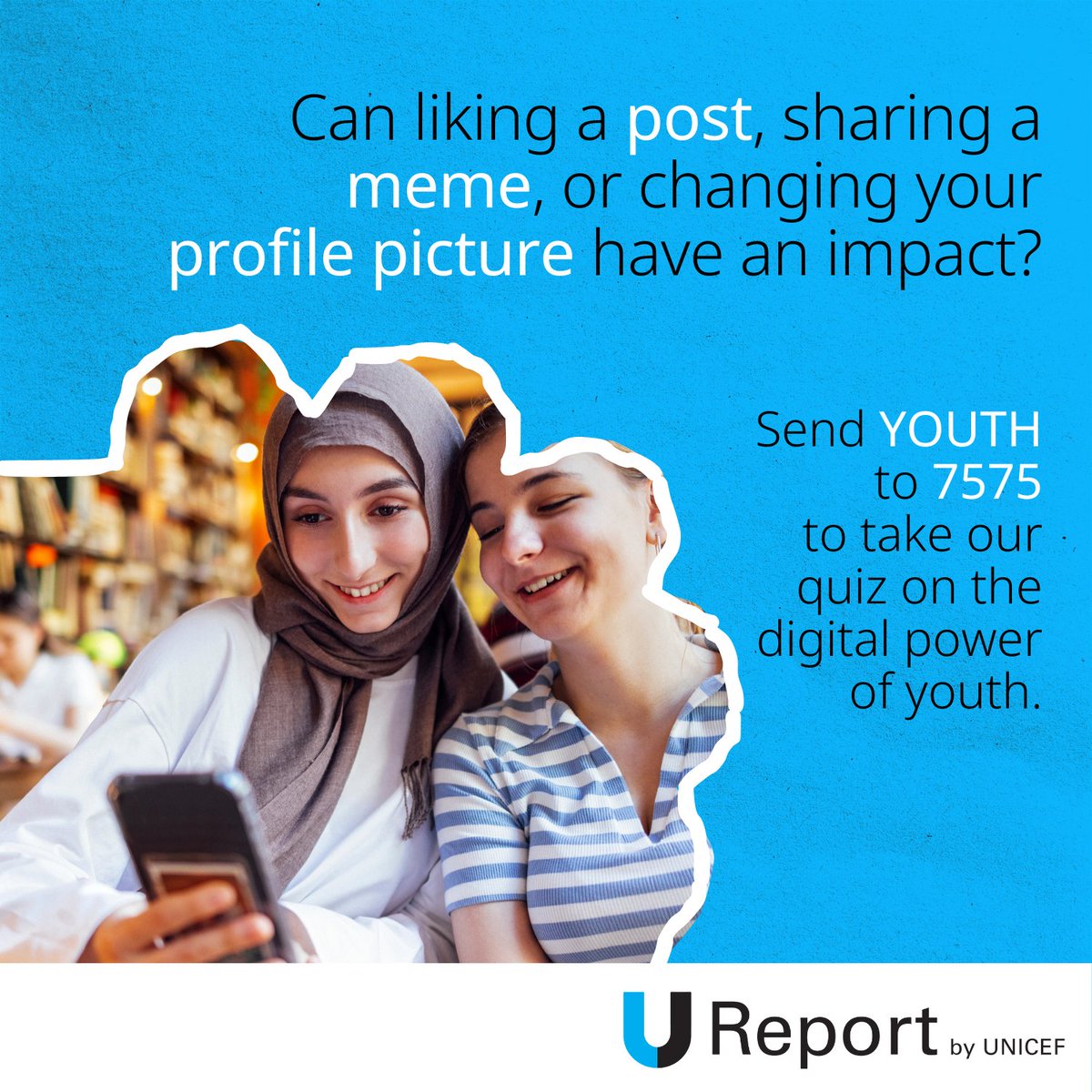 Your actions online have the potential to make a big impact. 

Join U-Report, <a href="/UNICEF/">UNICEF</a>’s digital community for young people, by young people, to start making a difference.

#YourVoiceMatters