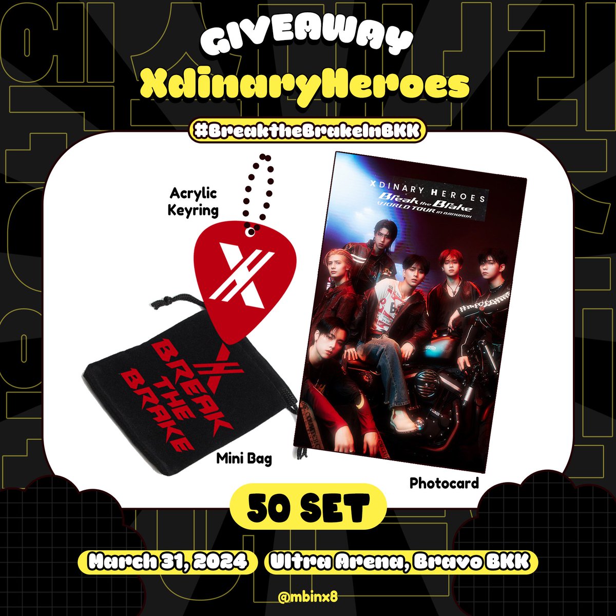 Giveaway★🎸🎧⋆｡ °⋆

🔴 rt &amp; show this tw
🚨 50 set

#BreaktheBrakeInBKK