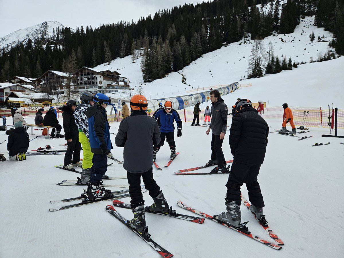 MrNewmanIDS's tweet photo. A very successful day of skiing yesterday all around for our pupils. You've got to start with the basics and they showed some great resilience in learning an exciting new skill! #IdrisDaviesSki2024 https://t.co/ILzLo7N6P6
