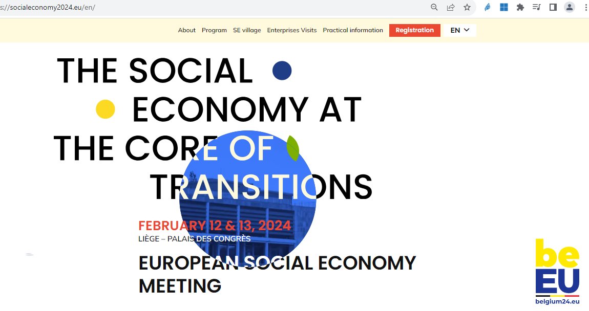 📢Important @EU2024BE event starting tomorrow on 'The #socialeconomy at the core of #transitions' in #Liège, ao with @etuc_ces colleagues as @LudovicVoet & BE TUs from here, as @La_CSC @CscLiege with the #workers & #unions perspective for #democracyatwork & #economicdemocracy 💫