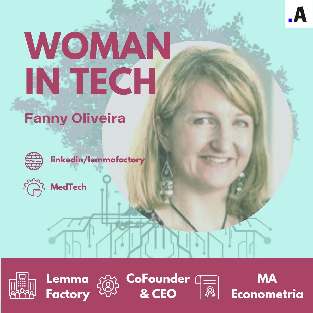 Laurence Jacobs (@laurenceajacobs) on Twitter photo Woman in Tech of the Day: <a href="/oliveifan/">Fanny Oliveira</a> #CoFounder & #CEO #LemmaFactory
More inspiration: buff.ly/3kLtxBa
Part of the #365womenintech campaign to spotlight 1 female founder/CEO/employee every day #BEWomenInTech #Rolemodel #Femaleleadership #bedigitaltogether Woman in Tech of the Day: <a href="/oliveifan/">Fanny Oliveira</a> #CoFounder & #CEO #LemmaFactory
More inspiration: buff.ly/3kLtxBa
Part of the #365womenintech campaign to spotlight 1 female founder/CEO/employee every day #BEWomenInTech #Rolemodel #Femaleleadership #bedigitaltogether