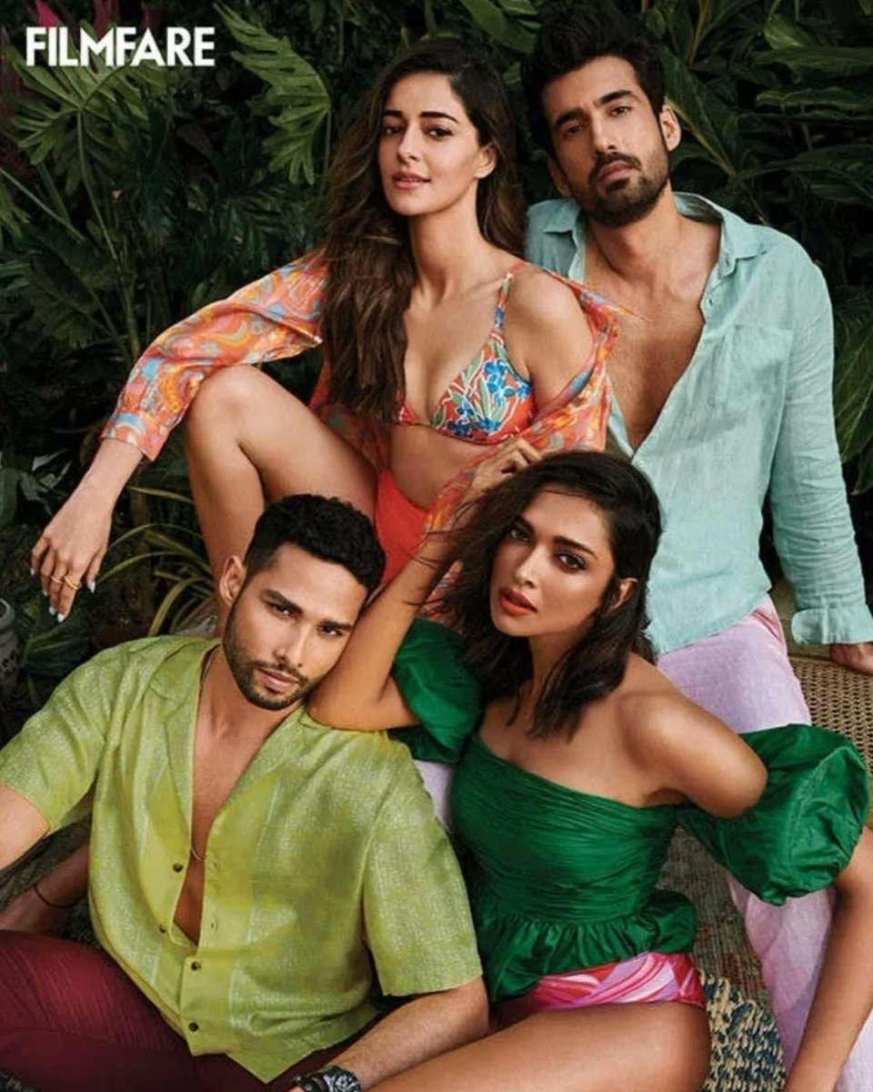 As #Gehraiyaan completes 2 years, here's a look at when the lead cast featuring #DeepikaPadukone, #SiddhantChaturvedi, #AnanyaPanday and #DhairyaKarwa graced the Filmfare cover. 💥💯