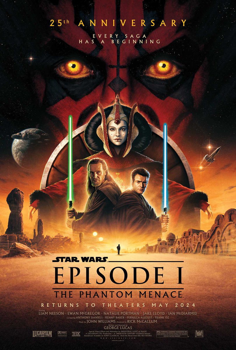 Cakes_Comics's tweet image. A Star Wars story...

About 12 years ago a friend &amp;amp; I went to the 3D re-release of The Phantom Menace. There was a 6 or 7 year old next to us with his family.

He was ENRAPTURED. He cheered for Anakin, laughed at Jar Jar &amp;amp; was out of his seat by the end.

This poster is for him.