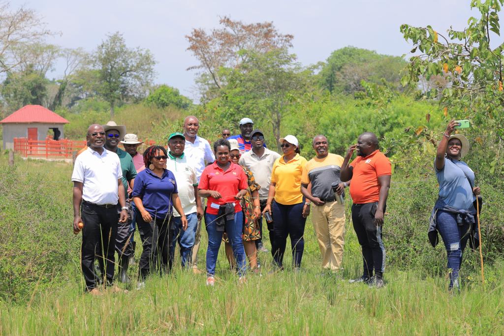 Vocational tour at Owek. Bwenvu Charlse's farm in Nakasongola