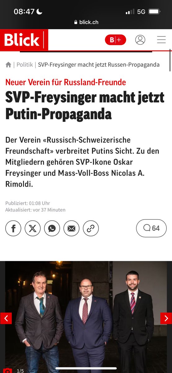 VeritasLos's tweet photo. Immer schön brav freiheit schreien.
Und gleichzeitig freundschaften pflegen mit einem autoritären regime, welches den leuten jegliche freiheiten entziehen will.
Wie lange noch bis SVPler endlich mal checken, wie verlogen dieser dreckverein ist? https://t.co/xWiB5tkwUw