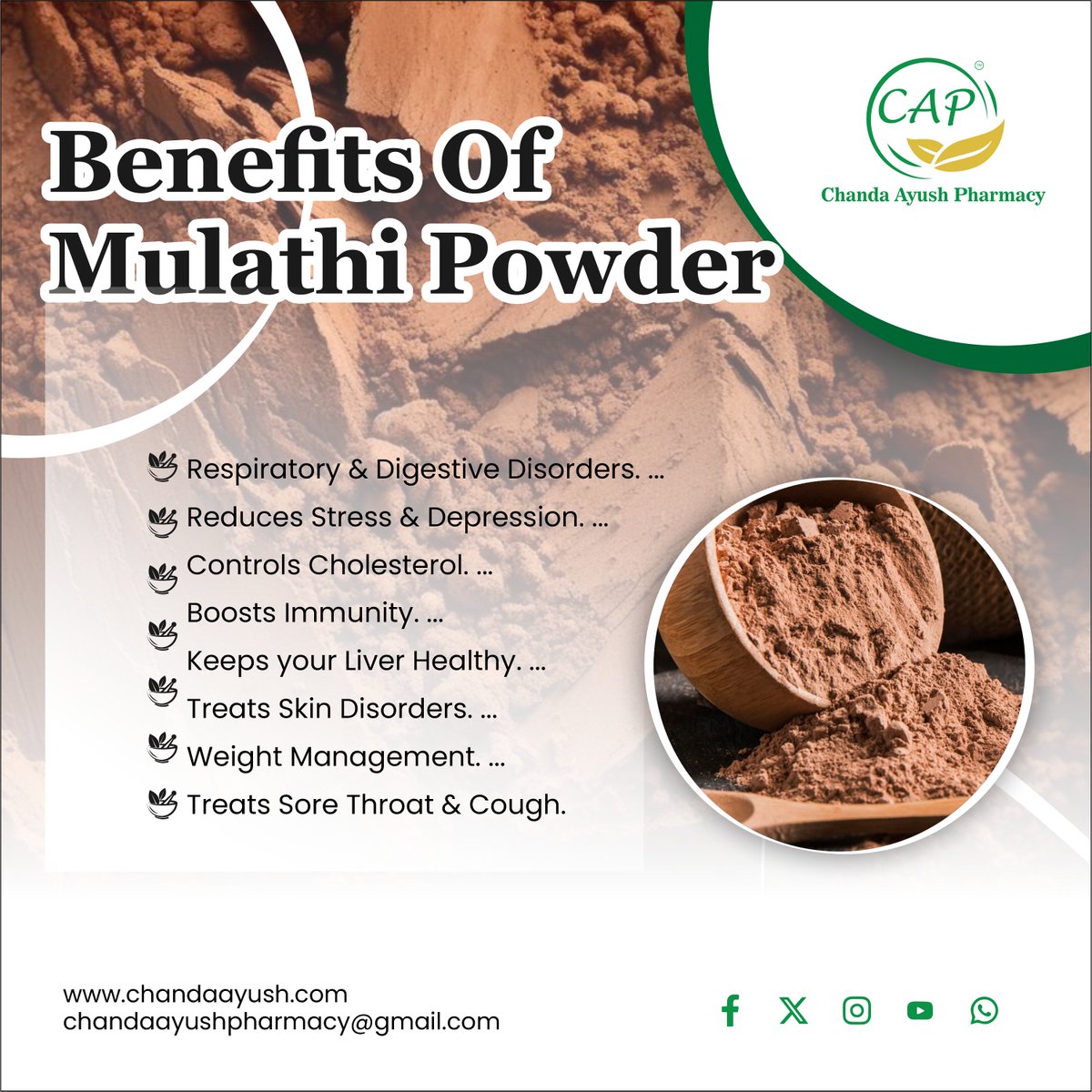 chanda_ayus's tweet image. "Consume less from the box and more from the environment." -Ayurveda 

#Chandaayush #mulethipowder #ashwagandha #shatavari #ayurveda #yoga #ayurvedalifestyle #ayurvedic #ayurvedalife #ayurvedaeveryday #ayurvedicmedicine #health #fitness #healthylifestyle #wellness #healthy #herbs