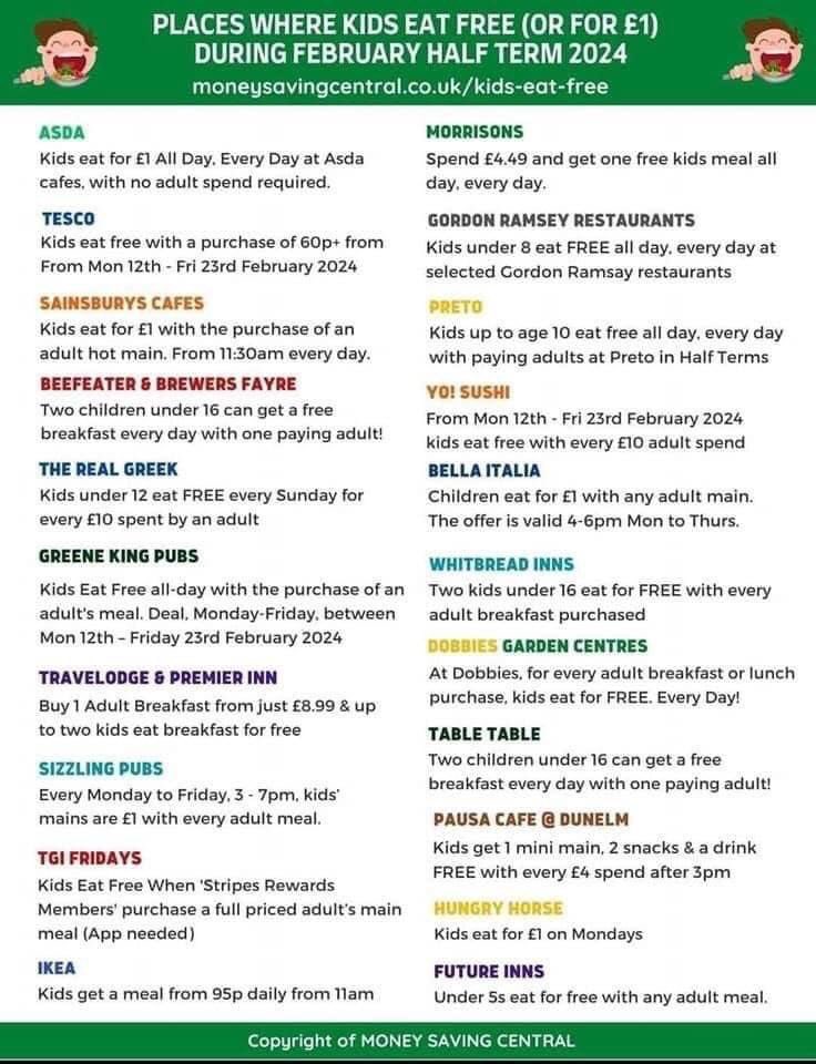 Please repost might help a family eat out with there child or a single mum that wants to treat there child :)