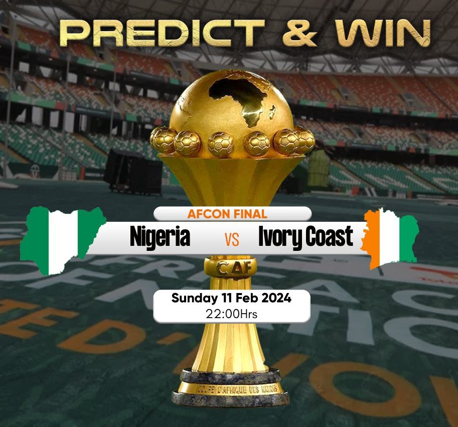 mukhtyadam's tweet photo. 🎉 Exciting Giveaway Alert! 🎉
💫 3k each to 100 lucky winners! 💫

To participate:
🔁 Retweet and ❤️ Like this post
🗣️ Comment your prediction for NIGERIA VS IVORY COAST
👉 Make sure to follow @mukhtyadam

Good luck, my friend! 🤞🎁   #TECNOAFCON2023    #MTNNGXSuperEagles  #NonsMiraj #RestInPeace #accessbank