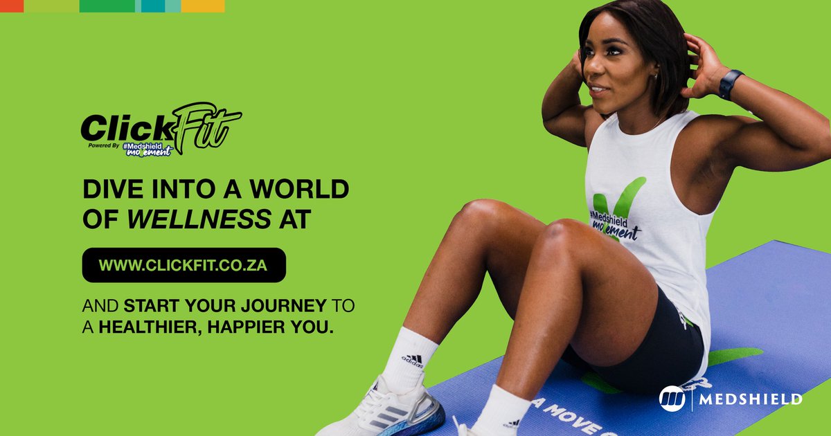 MedshieldSA's tweet image. Medshield Members, step into a New Era of Wellness with #ClickFit!  Experience a fusion of personalized fitness &amp;amp; nutrition that's all about YOU. Start your transformative journey at clickfit.co.za - Your future self will thank you! 💪

 #MedshieldSA #Health #innovation