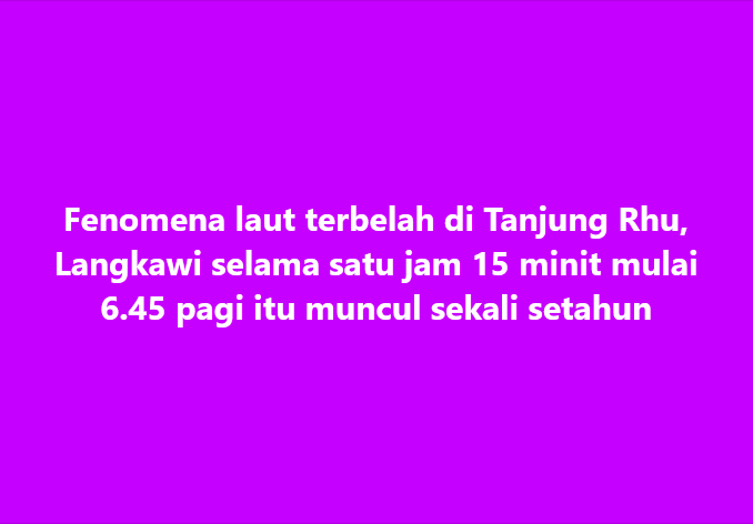 SinarOnline's tweet image. 3,000 pengunjung saksi fenomena laut terbelah di Langkawi

#SinarHarian #fenomena #lautterbelah #Langkawi