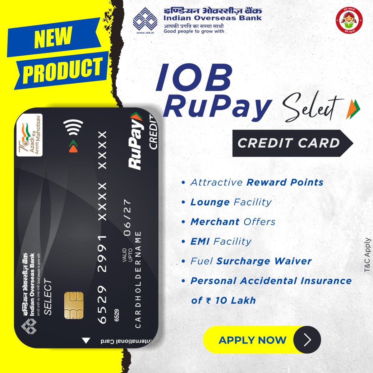 IOBIndia's tweet photo. "Experience banking harmony with IOB's RuPay Credit Cards – your perfect shopping partner. Shop, save, and smile with a swipe"
#IOB #IndianOverseasBank #DFS #RBI #RupayCard #creditcard #shopping #purchase #swipe #RuPayCreditCard #IOBCreditCard https://t.co/2HeNZOt1hx