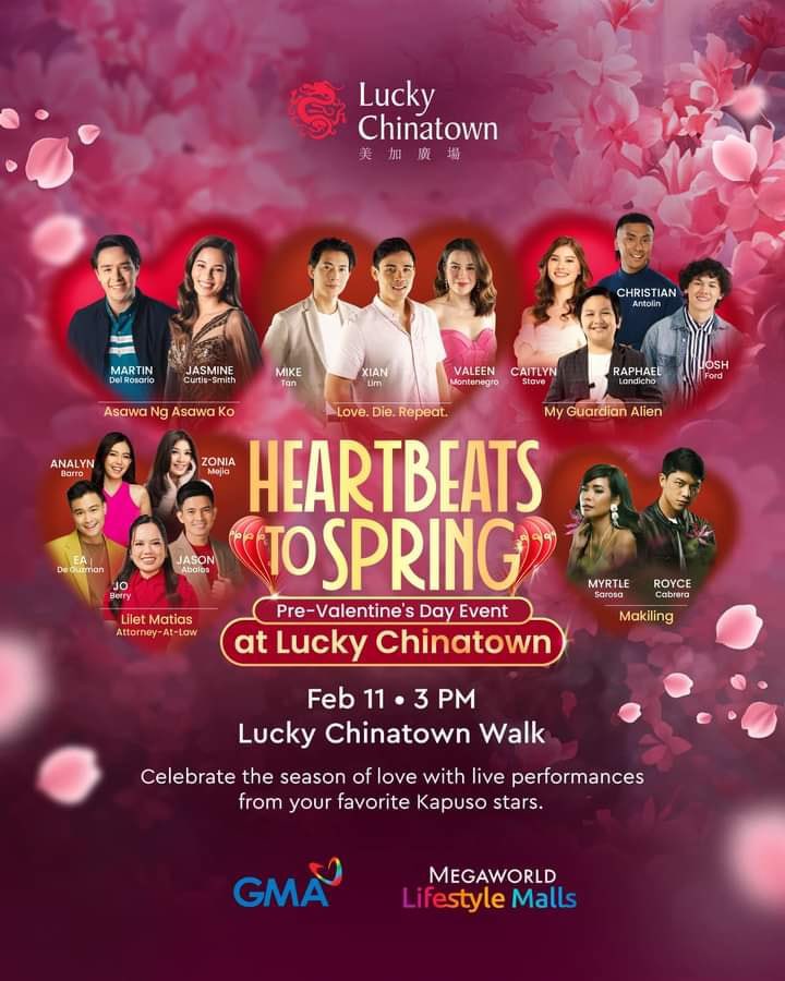 xianlimfanpage_'s tweet photo. Come to #HeartbeatsToSpring, Pre- Valentine event at #LuckyChinatown with live musical performances by Kapuso stars, @XianLimm @Valeentawak @iMikeTan
Event starts at 3PM π today.
#XianLim #XianLimm #LoveDieRepeat #LoveDieRepeatMallShow #LDRMallShow #LDRShowLuckyChinatown https://t.co/OM2exkCGSs