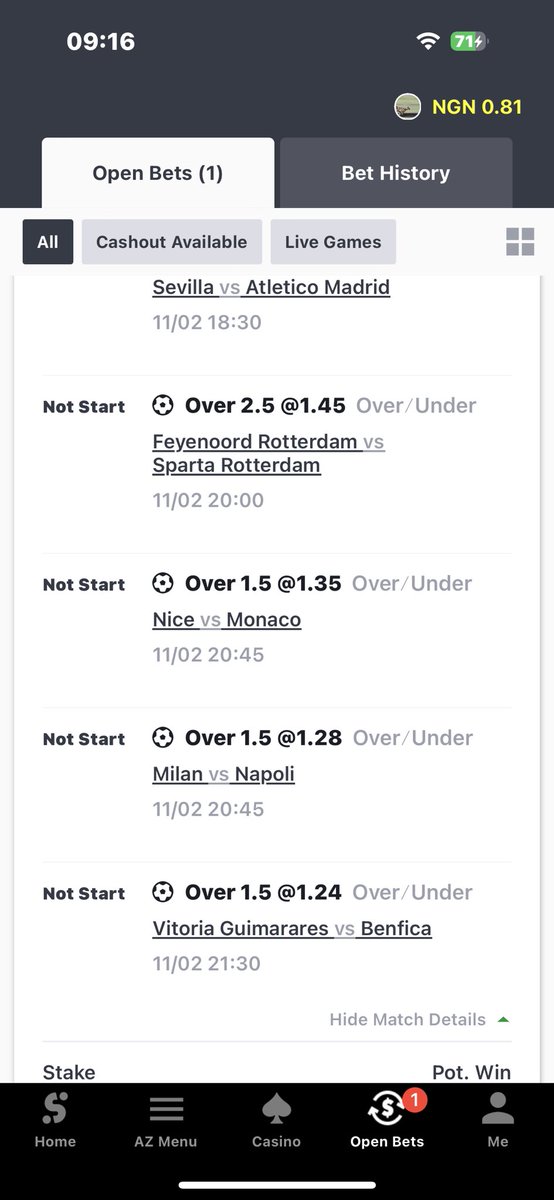 Just 24 games, All today. Today is the day true lord has made…. ✅✅