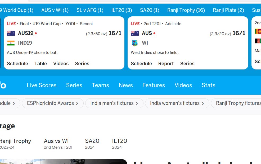 deepsmnr's tweet photo. What a coincidence! #Ind19vsAus19 and #AUSvsWI https://t.co/RSRXkc0hFw