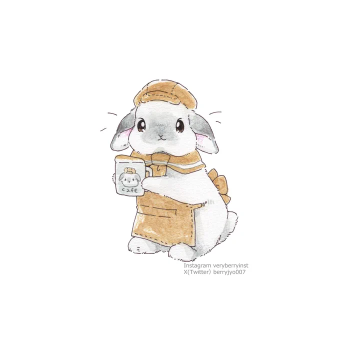 うさぎさんカフェあったかラテはいかがですか〜?┈2月23日～3月3日名古屋┈VeryBerry個展&うさぎとCafeさんでのコラボカフェはじまるよ! 