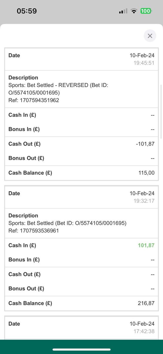 PlugInJacky's tweet image. How is this allowed to happen? @paddypower @AskPaddyPower 
What happens if the balance had already been withdrawn. Would you leave an account with a negative value?