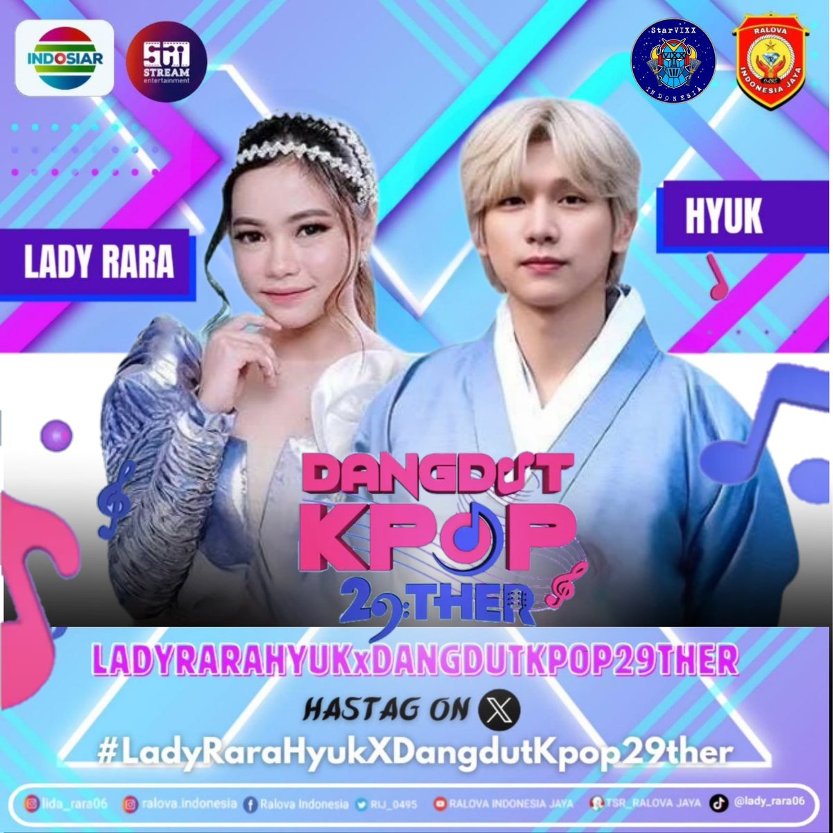 Malam ini jangan lupa nonton indosiar 🫶🏼🌺
 #LadyRaraHyukXDangdutKpop29Ther