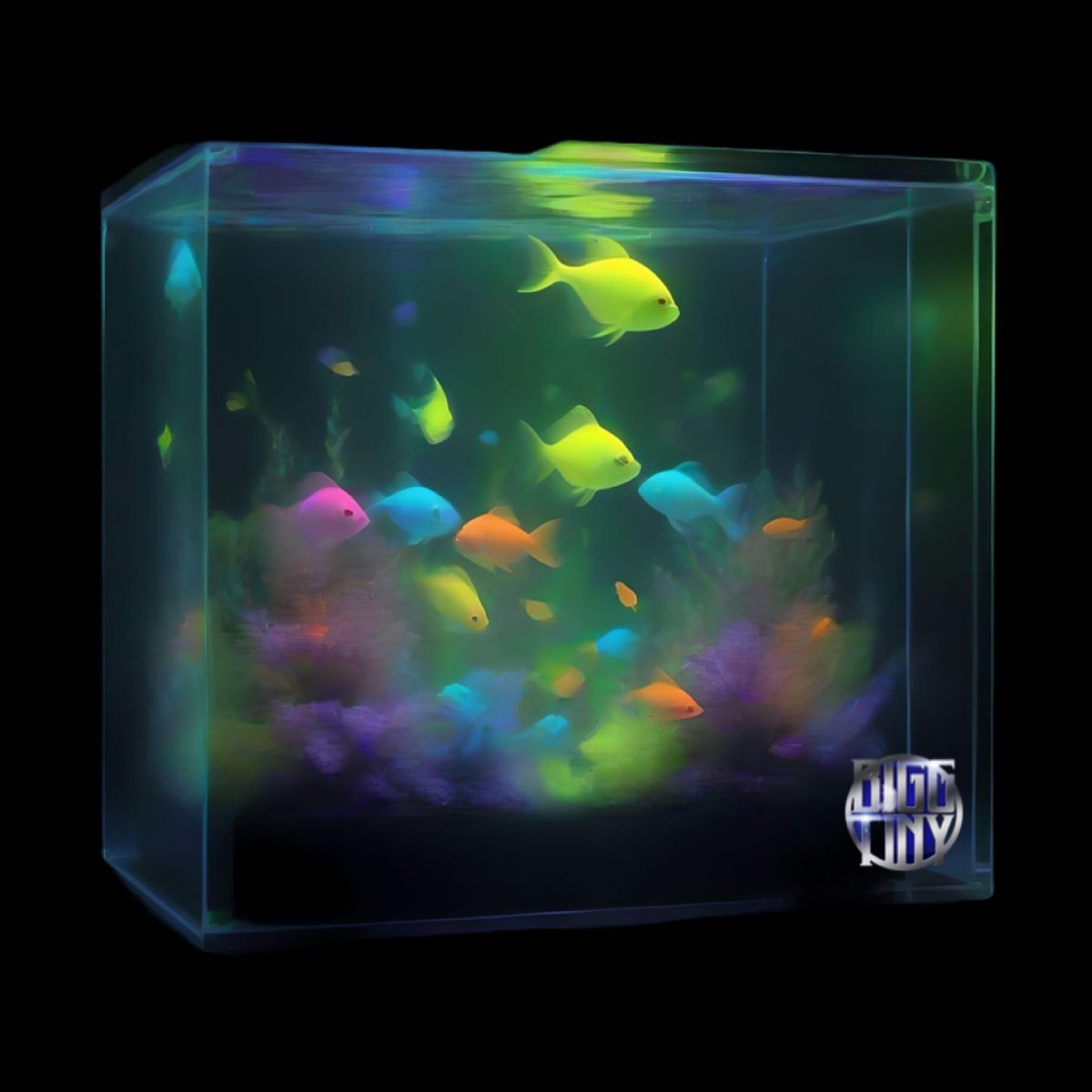 biggtinynft's tweet photo. #glofish #glowfish #glow #fish #colors #neon #water #3d #glass #3dartwork #nft #art https://t.co/DypikJJECl