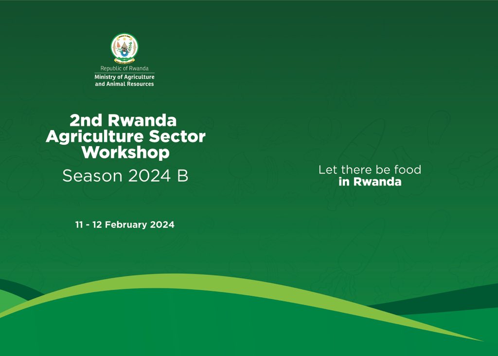 The Ministry of Agriculture and Animal Resources has organized the 2nd Agriculture Sector Workshop from 11th - 12th February 2024.  #AgriUpdatesRw 
Follow live: youtube.com/live/f874aGQK8…