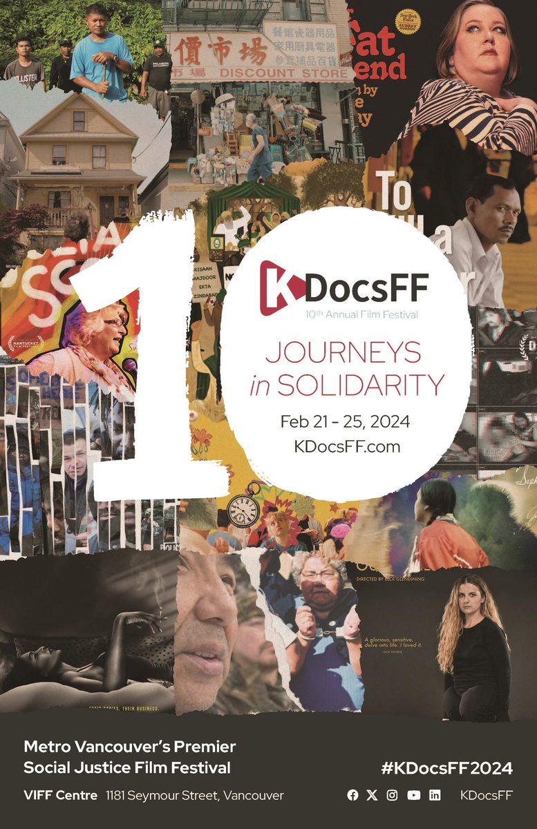 Excited to be attending social justice film festival KDocsFF 2024: Journeys in Solidarity (February 21-25), and to be part of such a stellar lineup of important films. Tickets available now at the KDocsFF website. Recommendations for Vancouver sight-seeing? #KDocsFF #KDocsFF2024