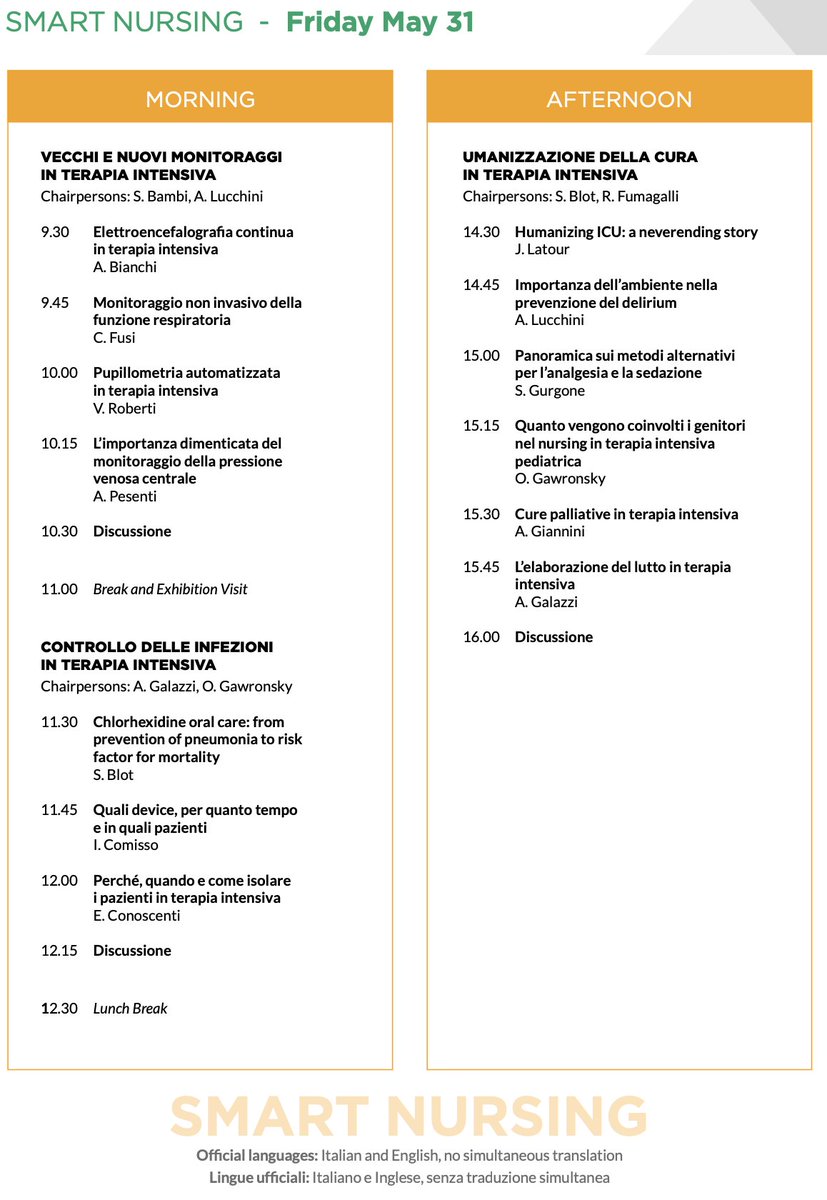 alby_lucchini's tweet photo. The 35th edition of the @Smart_Meeting_M  is coming. The program for SMART Nursing and the "up-date" course on invasive and noninvasive ventilation is now online. See you in Milan! @ors_gaw 
@StijnBLOT @JosLatour1 @AleGalazzi @marcogiani 
https://t.co/KglDaHIA3j https://t.co/u2kuzMLatv