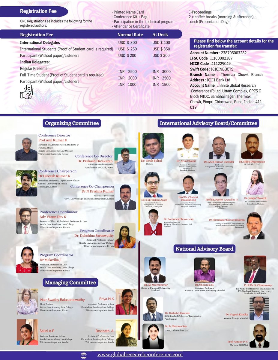KeralaLaw's tweet photo. Global Synergy 2024:Converging Horizons for Sustainable Futuresin Law, Humanities, Management, Science,and Engineering
[KLA/GS24/2024]

Theme: "Innovate for Impact: Interdisciplinary Solutions for Global Progress"

Venue: Centre For Advanced Legal Studies and Research https://t.co/zMbnAayO4K