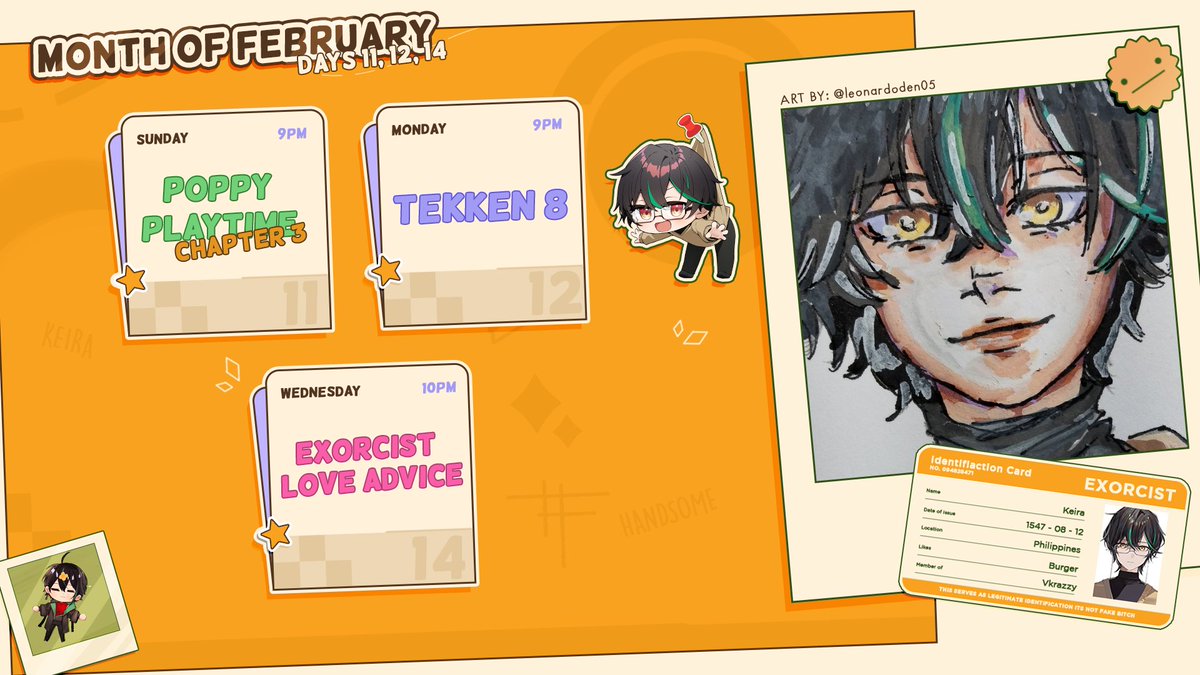 KeiraVT_'s tweet photo. πΏ SCHEDULE FEB 11,12,14 πΏ
https://t.co/onzMpSYl1f
GENERAL: #KeiraExorcist
ART: #KeiraIllust
LIVE: #KeiraLive
MEME: #Exorcismeme
CLIPS: #Exorclips https://t.co/m76GgCY1vu