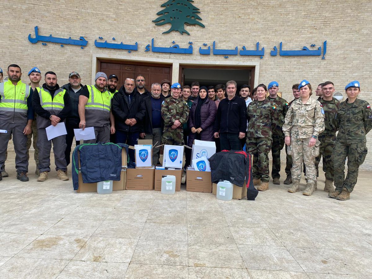 We're determined to support local communities in this time of conflict in Lebanon. Our med and CIMIC experts recently trained civ first aid responders on basic life-saving techniques. We followed up with a donation of badly needed supplies to front-line villages #peacekeeping
