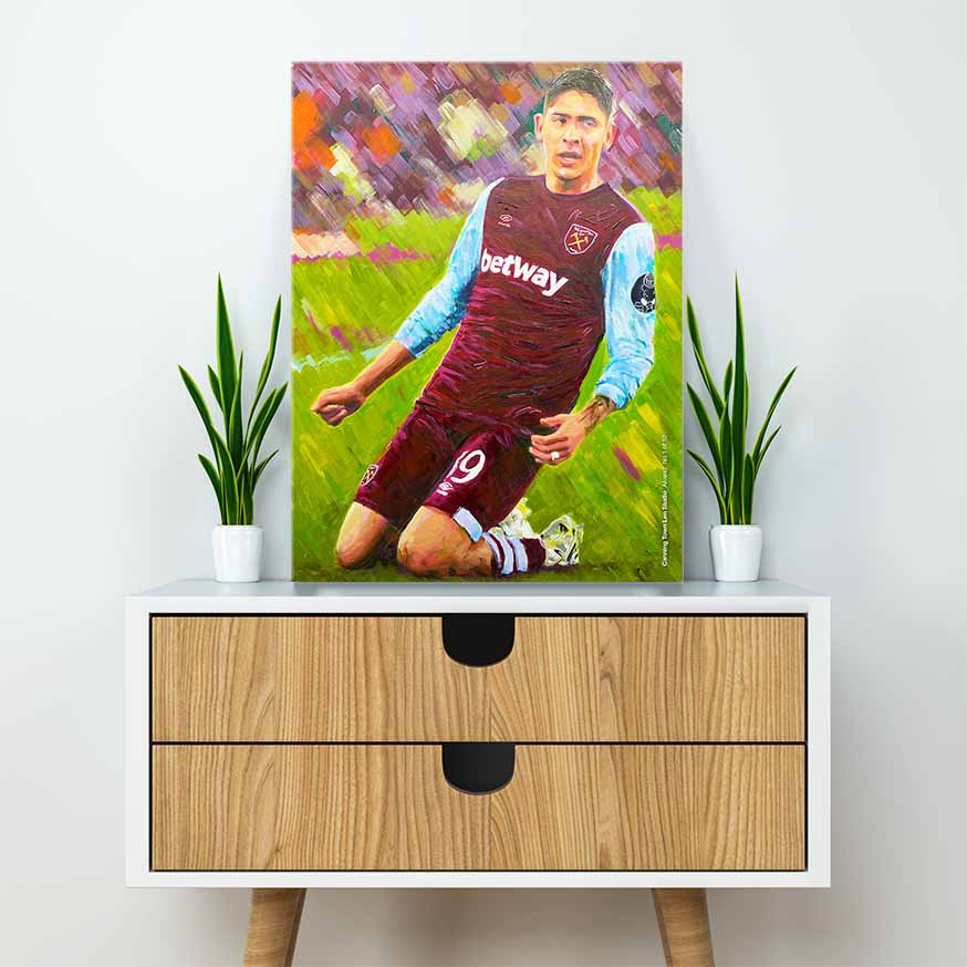 If West Ham beat Arsenal today, I will giveaway a limited edition canvas print of 'Alvarez'. RT, like and follow for a chance to WIN canningtownlen.com