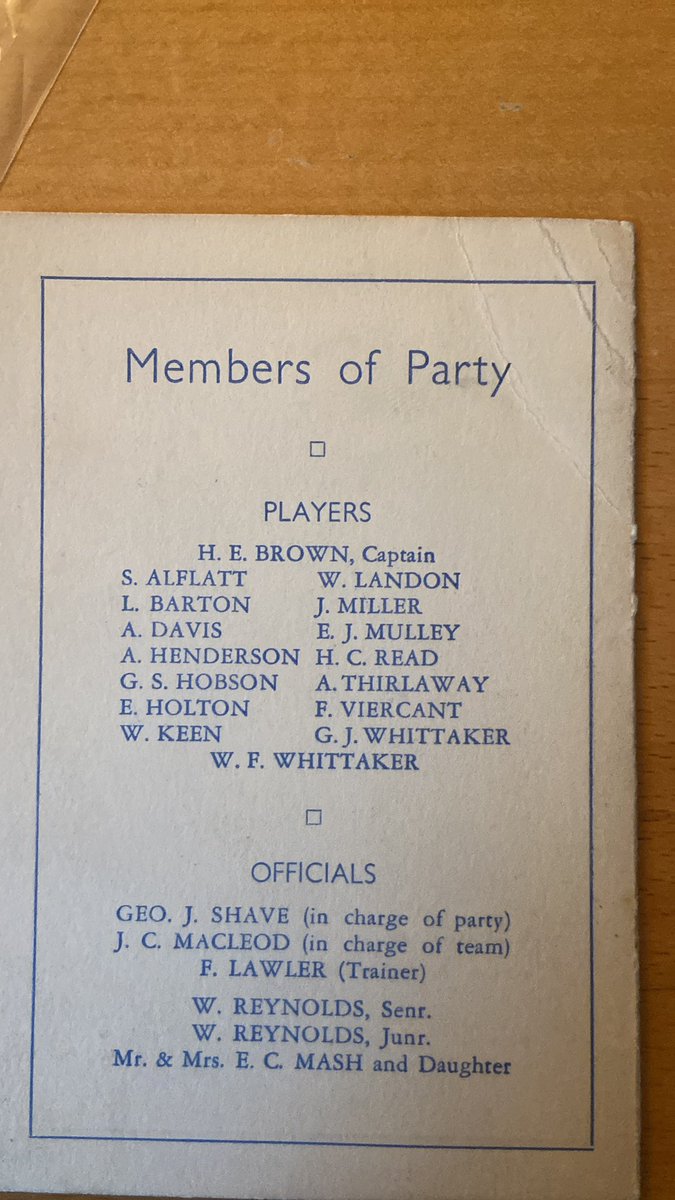 collectfootball's tweet photo. Nunhead football club 1936 football tour itinerary card for Dieppe and Fecamp @NonLeagueCrowd @nunheadfc @footballmemorys @MemorabiliaMal @nlprogs https://t.co/fb8j8I9PtR