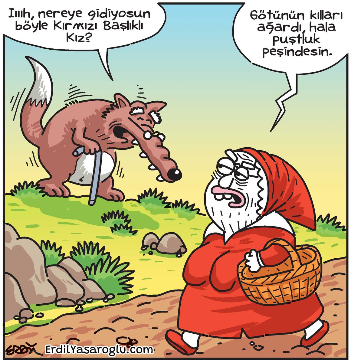 Kırmızı Başlıklı Kız... İyi Pazarlar 🙃
.
#komikaze #karikatür #komik #mizah #erdil #erdilyasaroglu #KırmızıBaşlıklıKız #masal #kurt