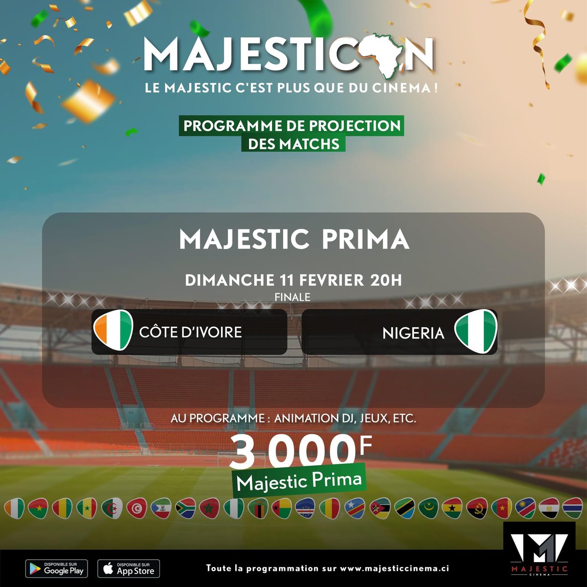 RDV tout à l'heure pour un moment d'ambiance pour clôturer cette histoire de CAN là en toute humilité ! 🔥

#CAN2023 #AFCON2023 #Afconfinals #AFCONFinal #Humilité #Abidjan #CIV225 #ivorycoast #djset #ambiance #music #lifestyle