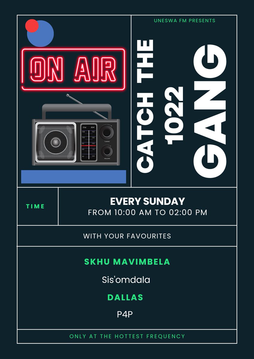 UneswaFM's tweet photo. A Chilled Sunday Morning, Hope You Are Well Wherever You Are At. Tune In To The Hottest Frequency And Catch Up With Your Favourites. #LoveAtFirstSound #localislekker #hottestganginthecountry #questionfortheday #The #SundayService #SoulfulSunday #sundayvibes https://t.co/s3rvuQe2Jc