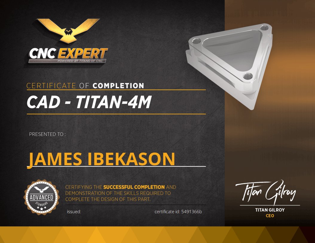 JamesIbekason's tweet photo. In 2022, I completed the Titan building blocks learning series in the Titans of CNC Machining Academy. @titangilroy CEO and founder of Titan of CNC invited me to private Facebook where I have learned and connected to some of the best CNC machinists in the world. https://t.co/vCPedc7GP2