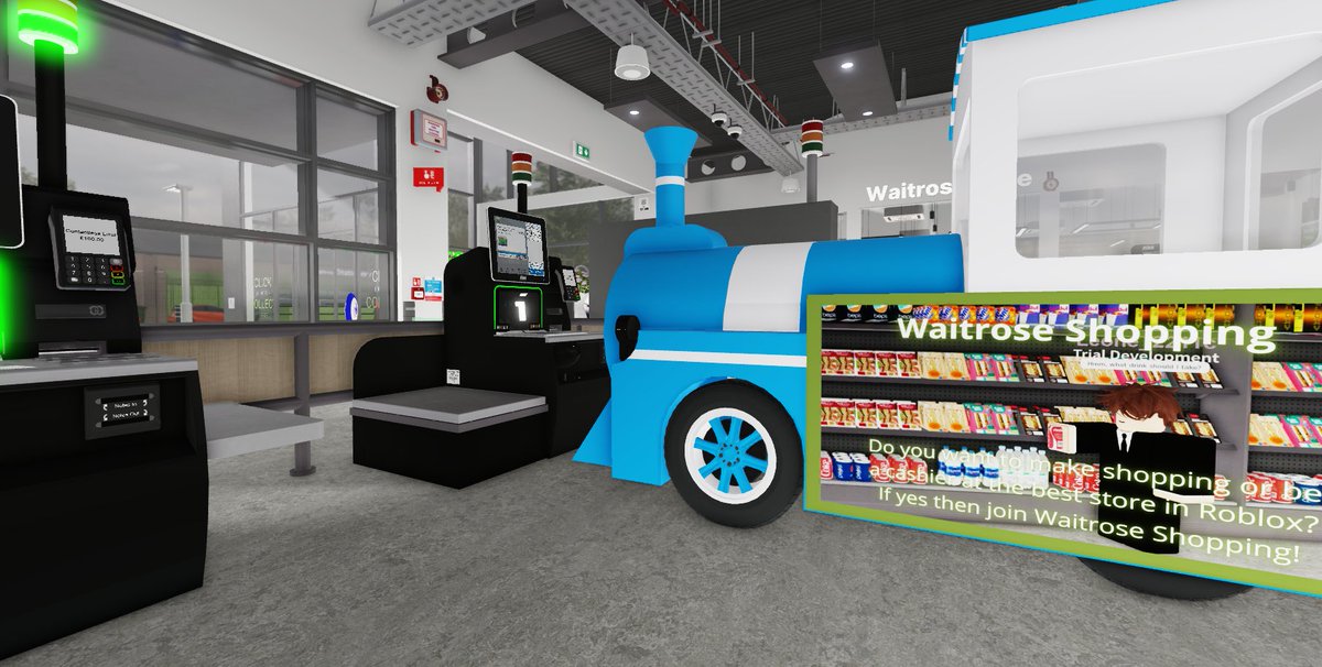WaitroseStores's tweet photo. What's happening at Waitrose??
Join Waitrose Shopping now on @Roblox! https://t.co/bhJpUZZeyd