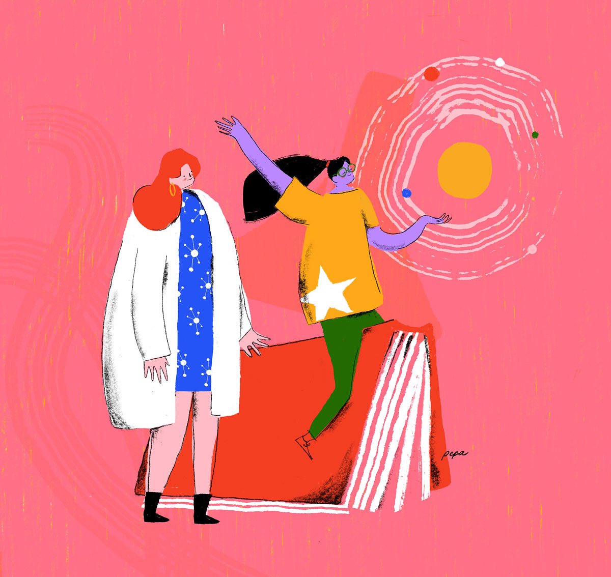 Día Internacional de la Mujer y la Niña en la Ciencia. 

Ilustración para ONU Mujeres en el marco del Foro Global Ciudades Seguras. 

Participación y acceso igualitario de las mujeres y niñas en el ámbito científico 💜💥⚡️

#DiaMujerYNinaEnCiencia