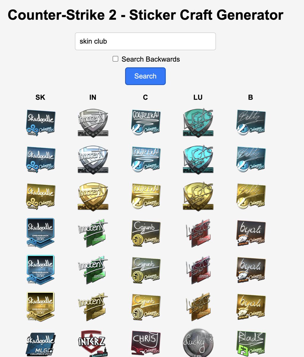 skinclubmedia's tweet image. You can literally generate ANY word with stickers now 🤯