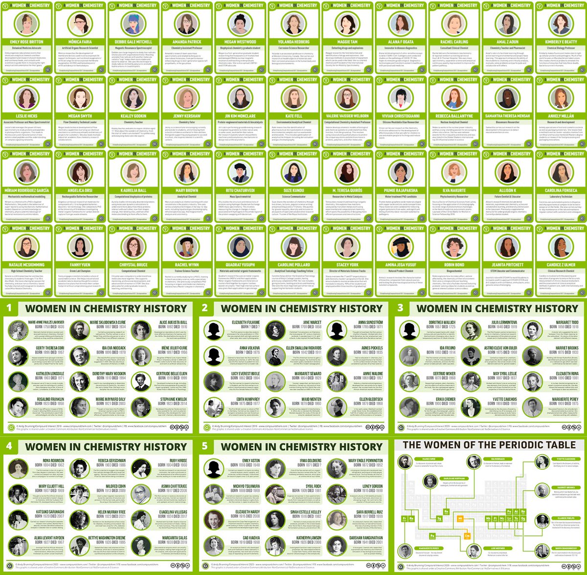 Today is the #InternationalDayOfWomenAndGirlsInScience 👩🏾‍🔬 Check out our Women In Chemistry page for literally hundreds of examples of women, past and present, who've helped to push the boundaries of our chemistry understanding: compoundchem.com/category/women…