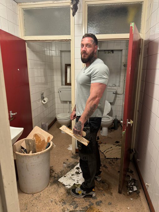 Wanna see a beefy, hetero tradie strip naked and get his thick cock out for the FIRST time ever on camera