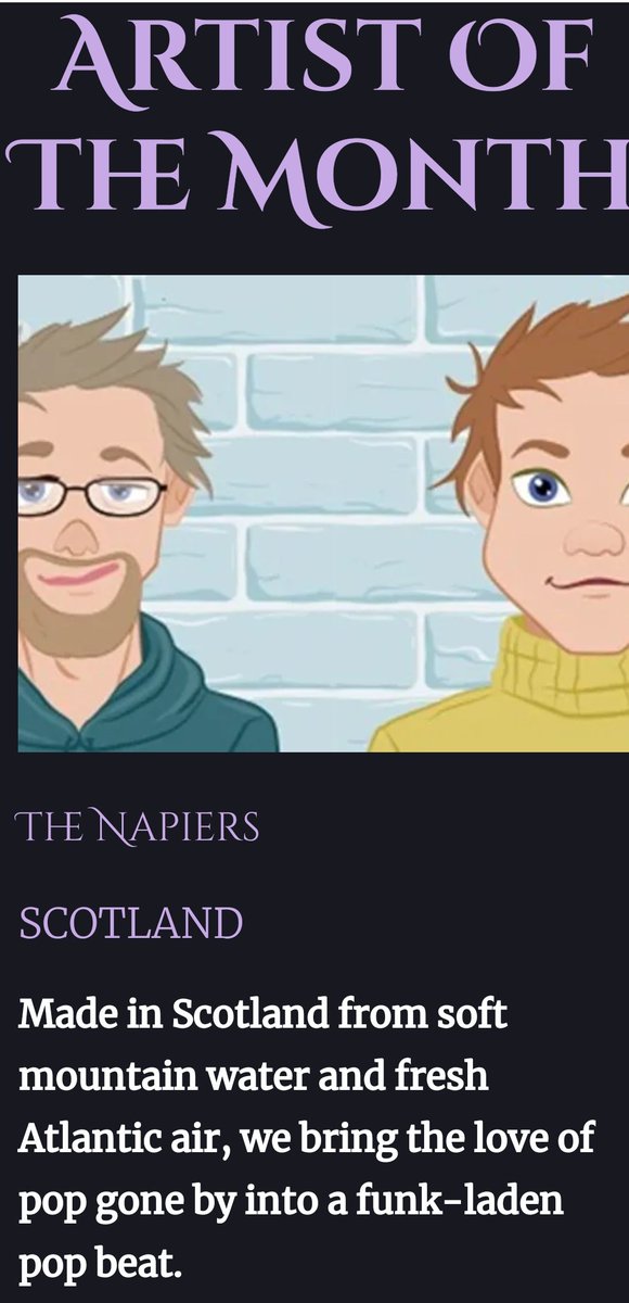 Thanks to our friends @lava_radio Australia. The Napiers are the artist of the month for February. Many thanks.